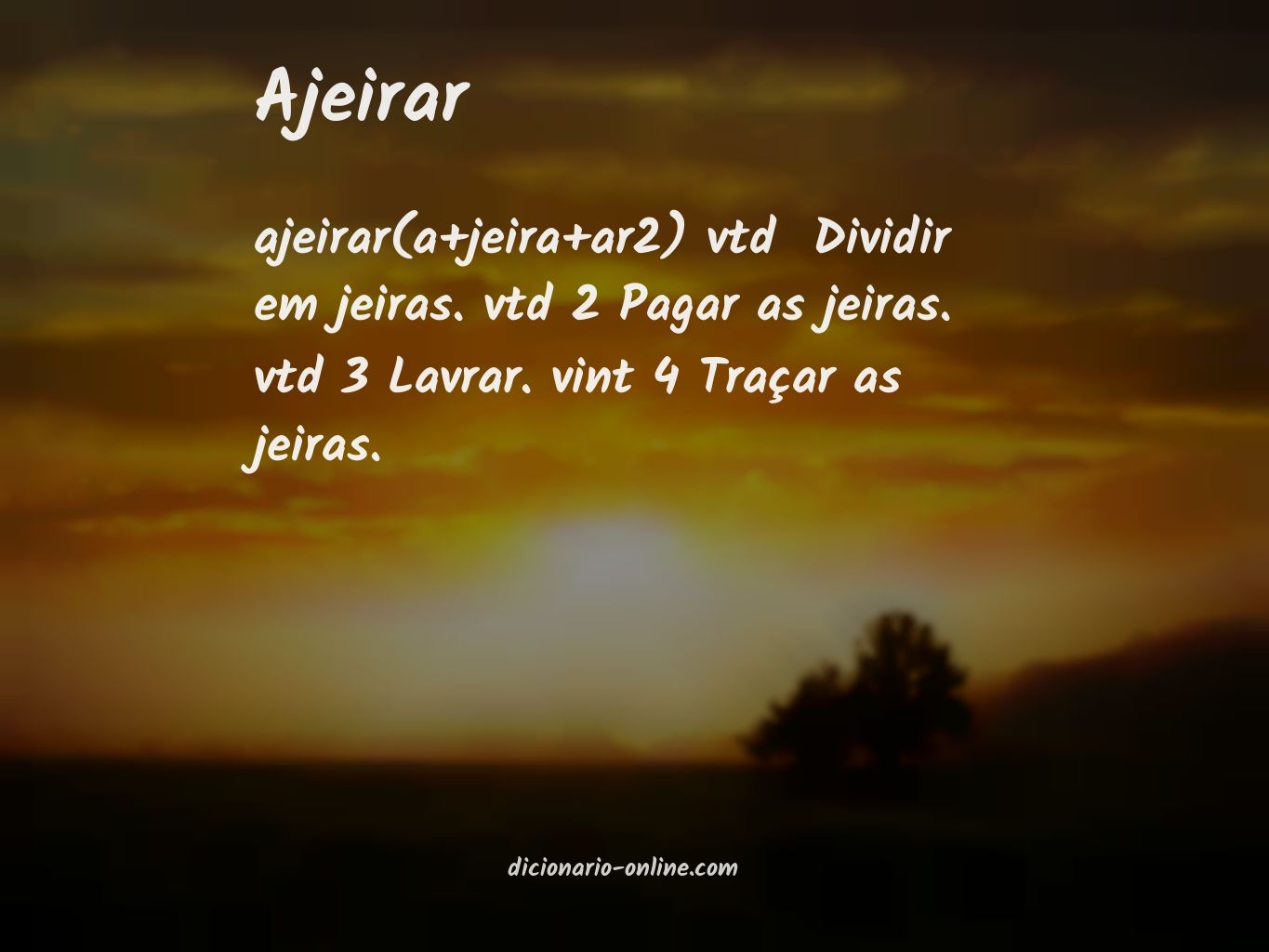 Significado de ajeirar