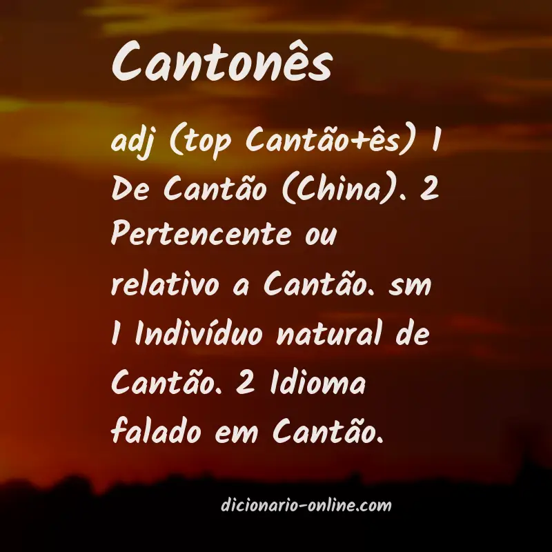 Significado de cantonês