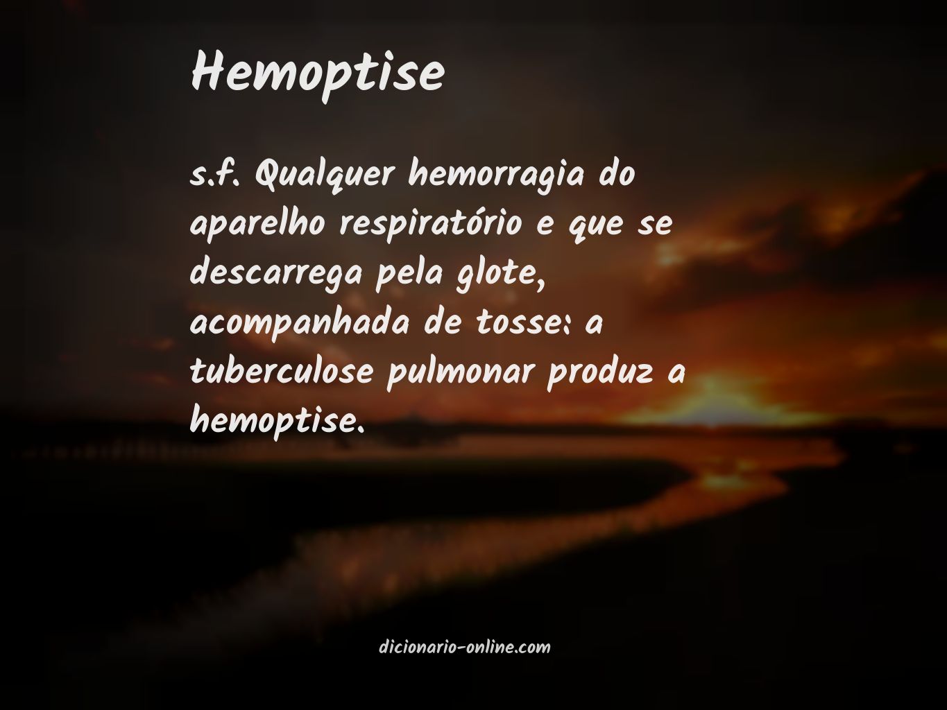 Significado de hemoptise