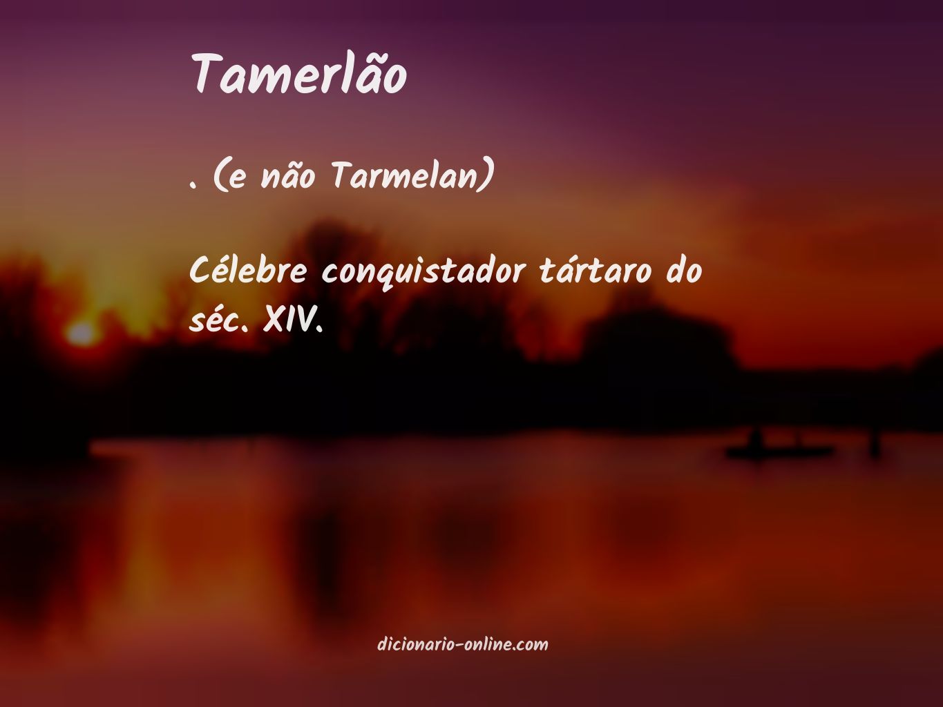 Significado de tamerlão