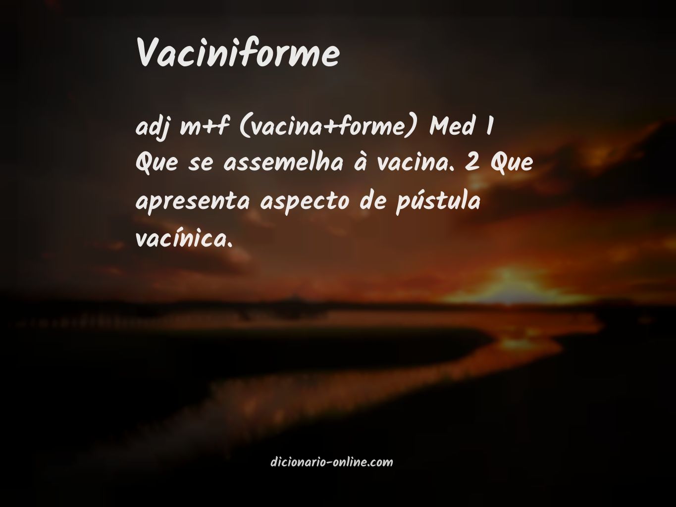 Significado de vaciniforme