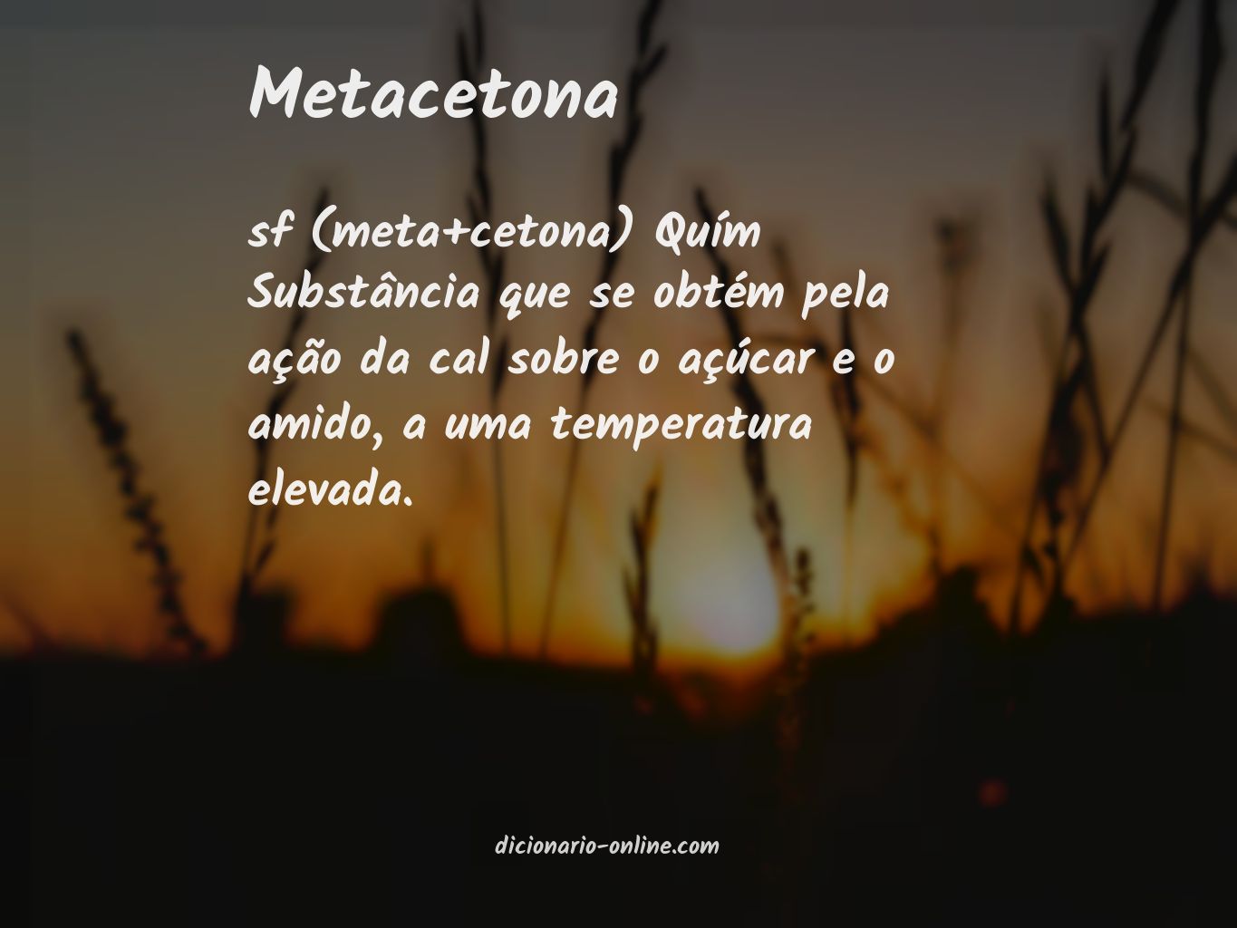 Significado de metacetona