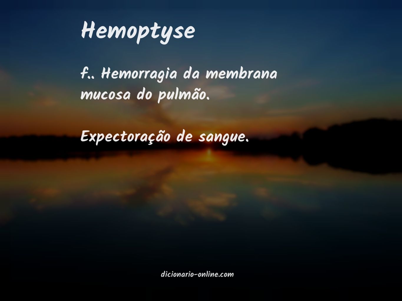 Significado de hemoptyse