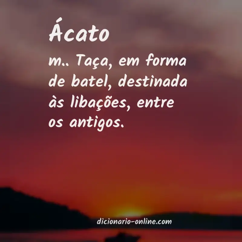Significado de ácato