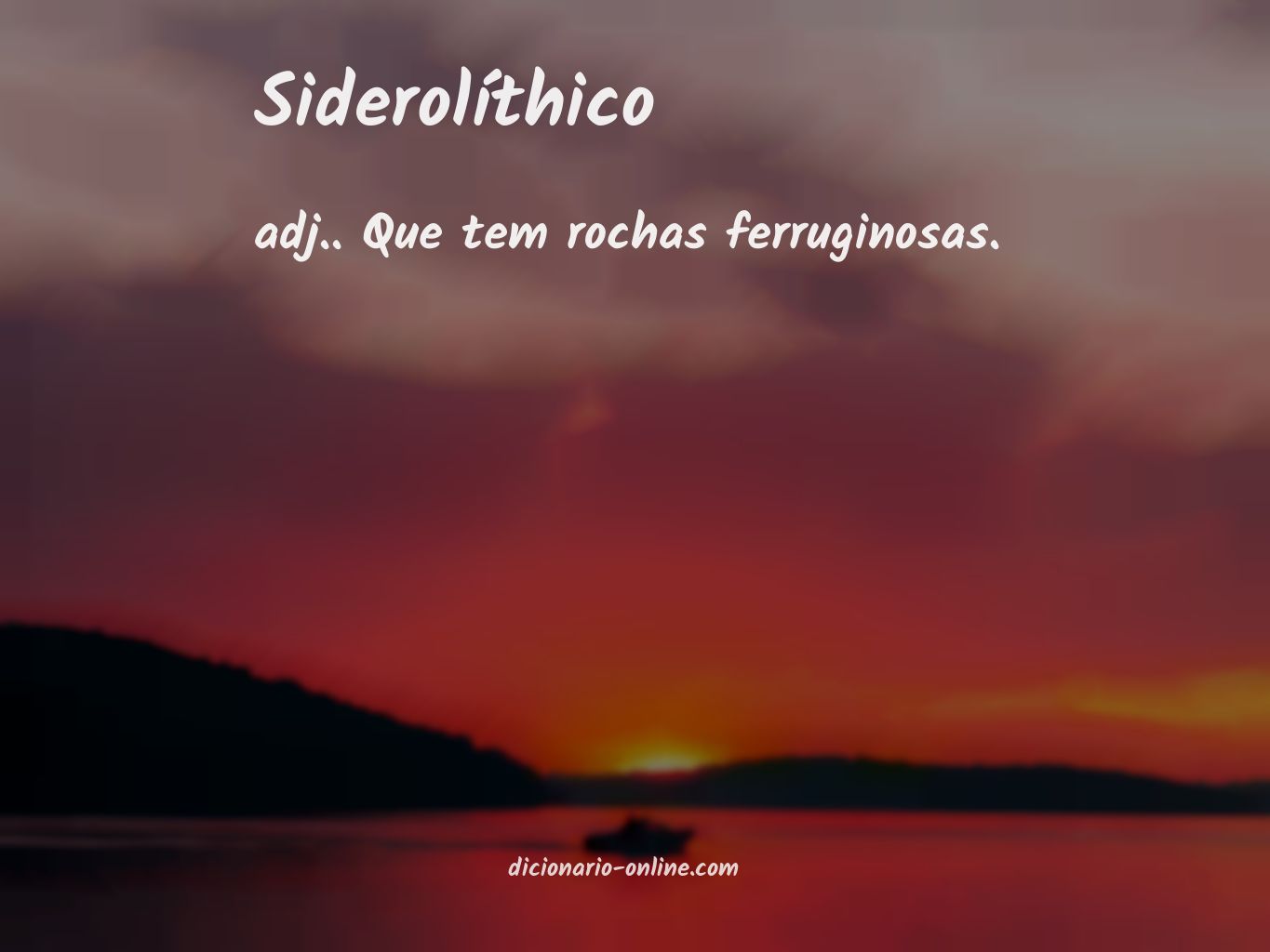 Significado de siderolíthico