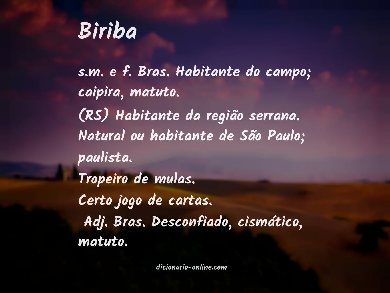 Significado de biriba