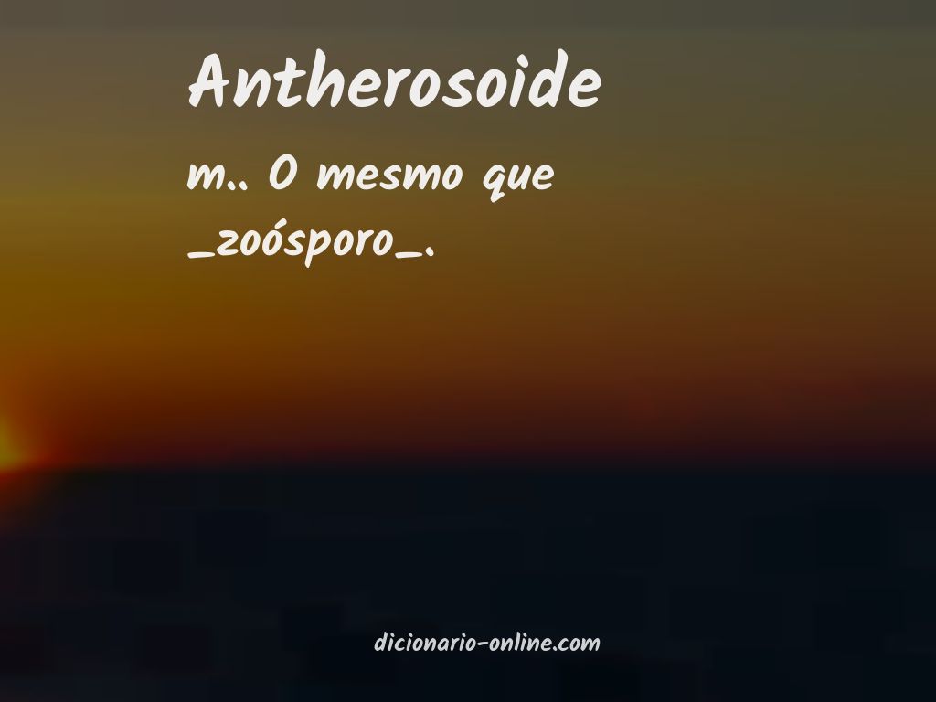 Significado de antherosoide