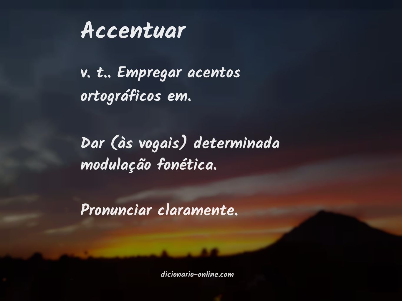 Significado de accentuar