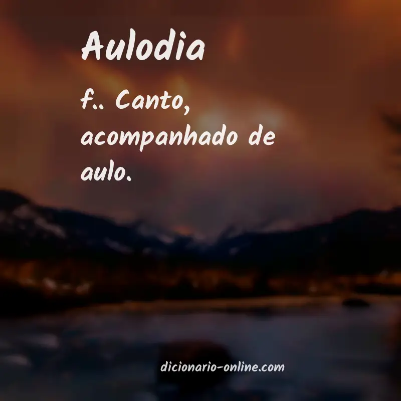 Significado de aulodia
