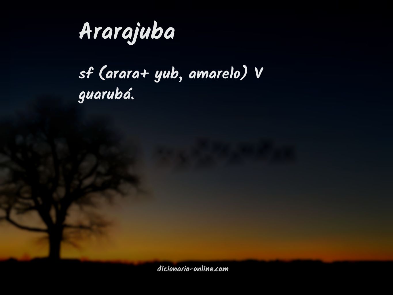 Significado de ararajuba