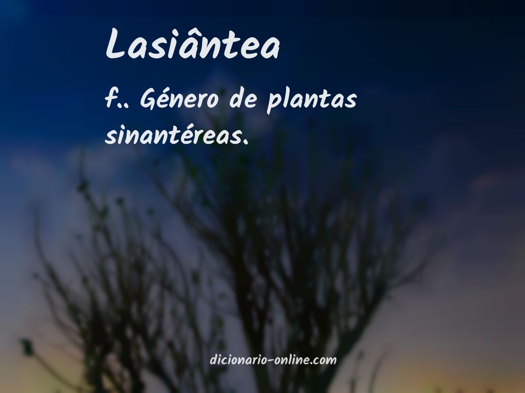 Significado de lasiântea