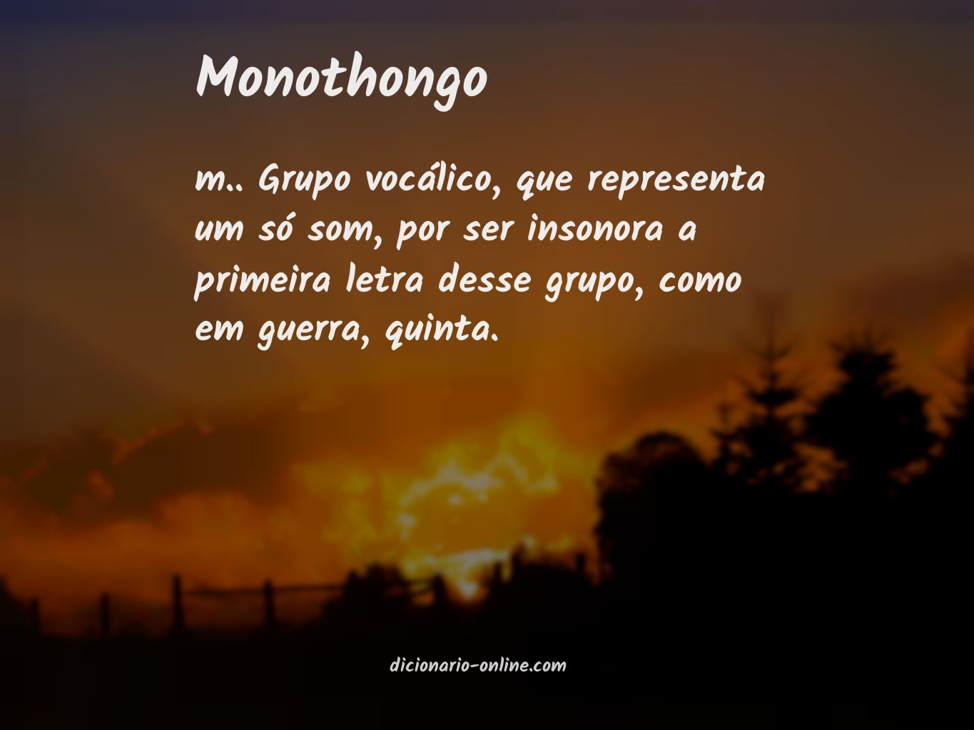 Significado de monothongo