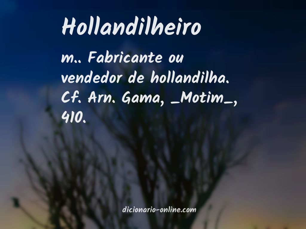 Significado de hollandilheiro