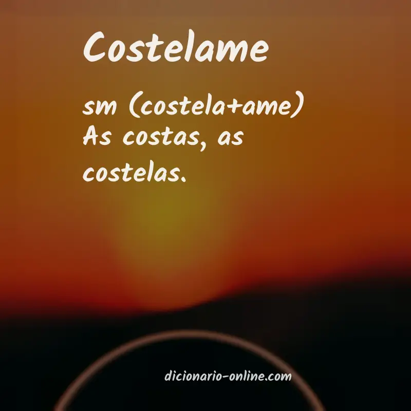Significado de costelame