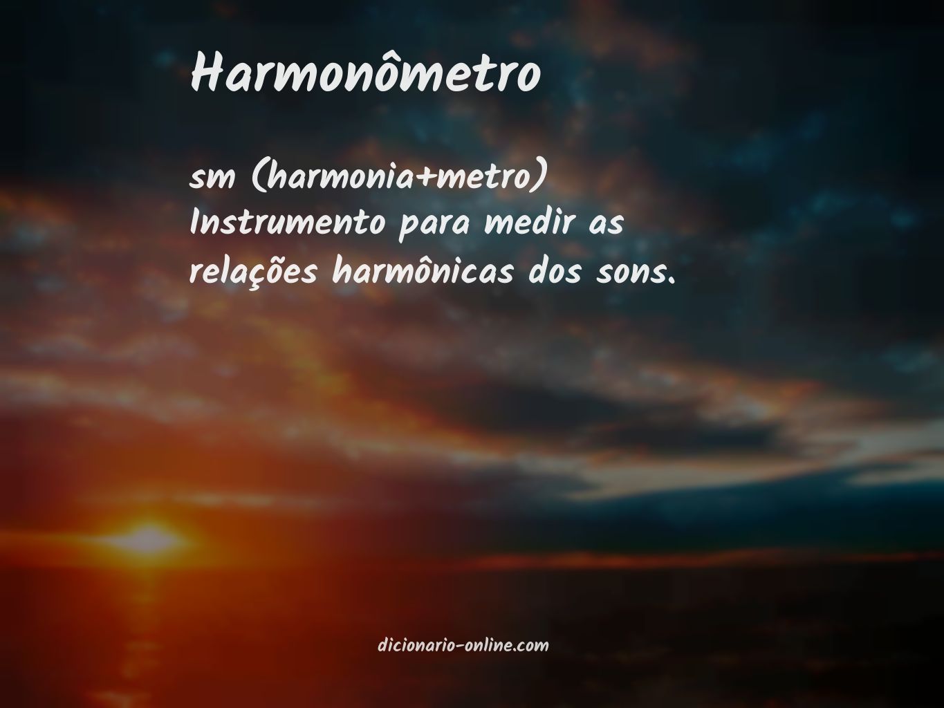 Significado de harmonômetro