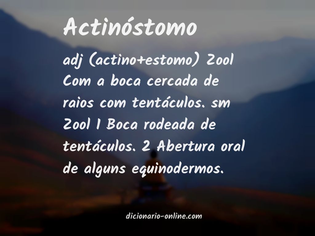 Significado de actinóstomo