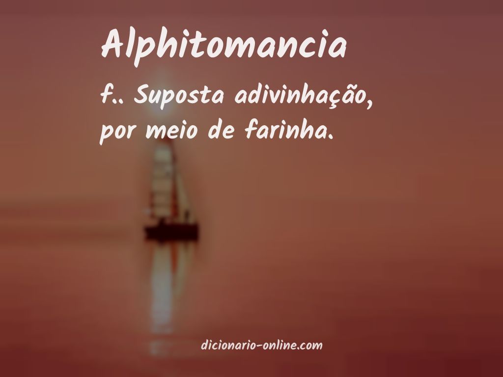 Significado de alphitomancia