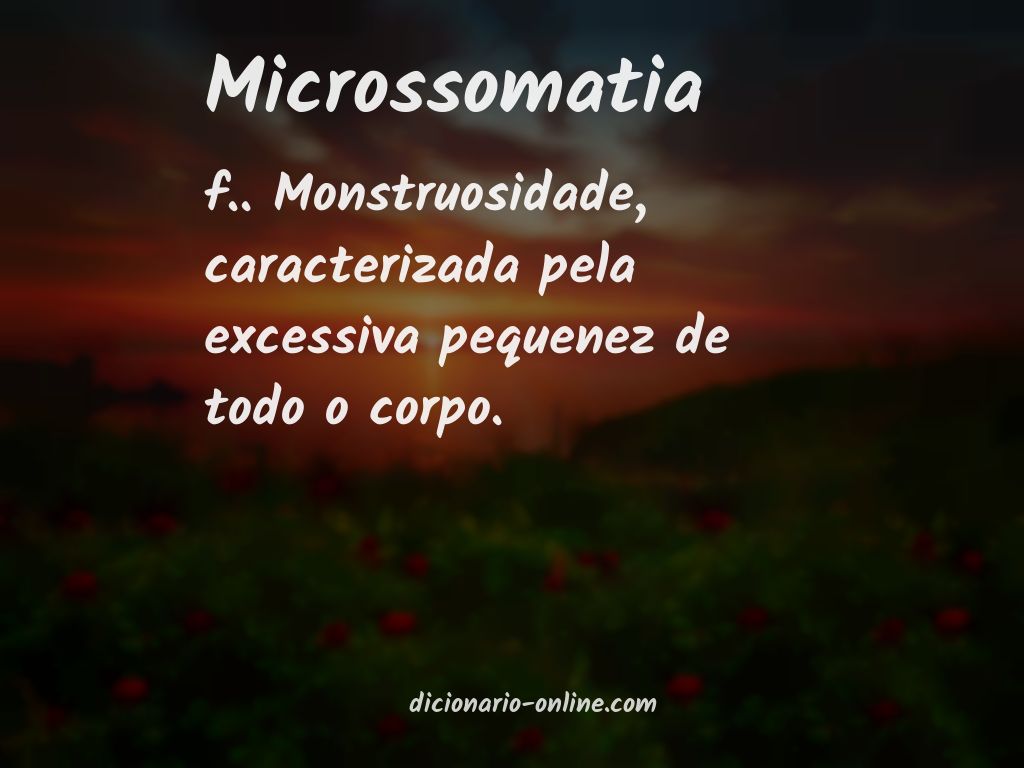 Significado de microssomatia