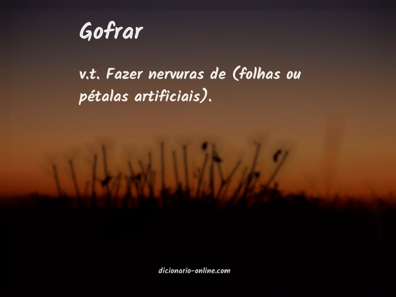 Significado de gofrar