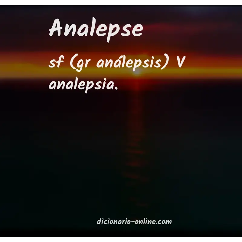 Significado de analepse