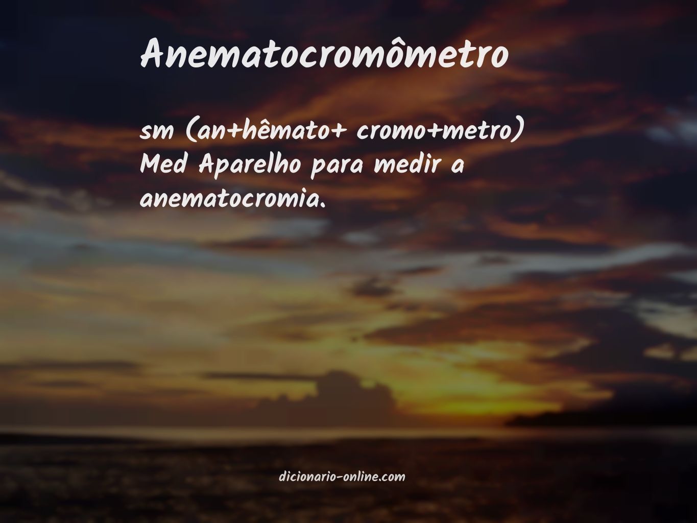 Significado de anematocromômetro