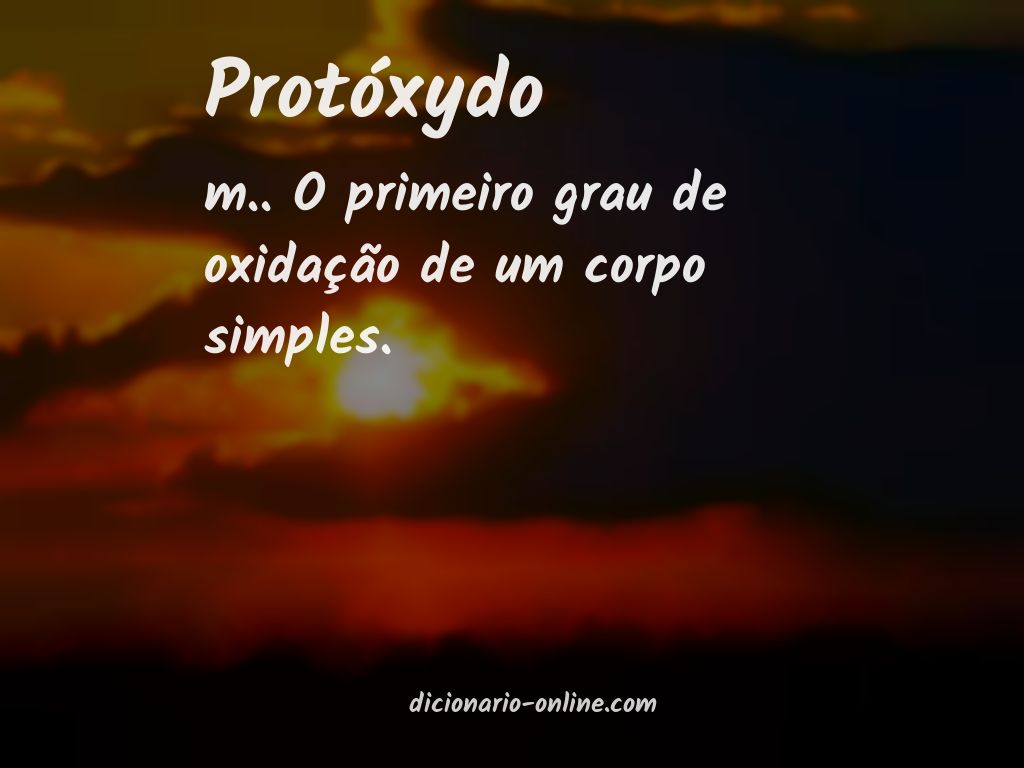 Significado de protóxydo