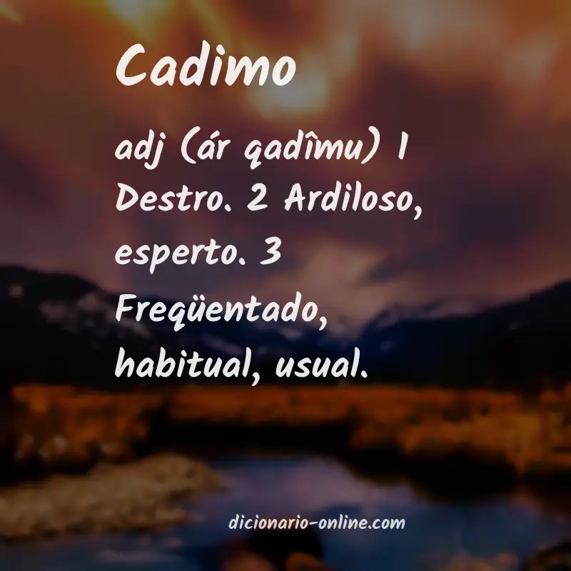 Significado de cadimo