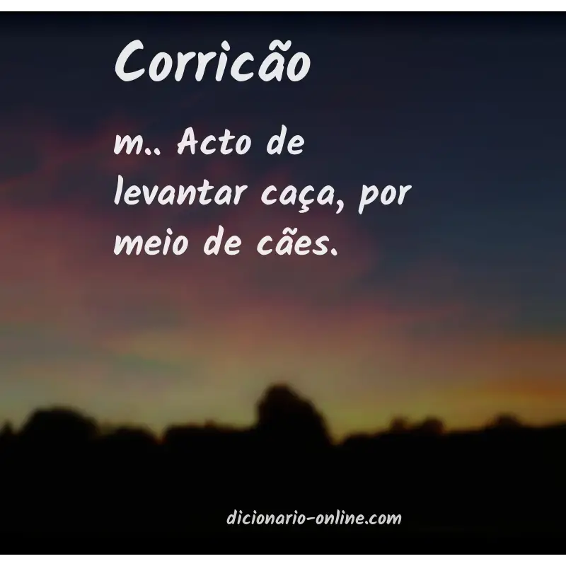 Significado de corricão