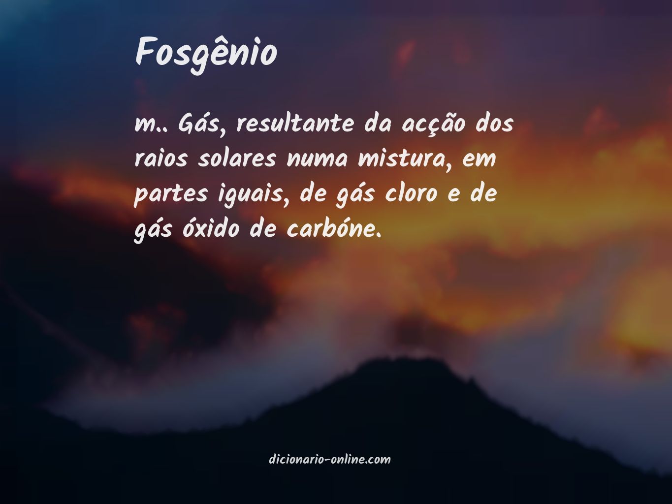 Significado de fosgênio