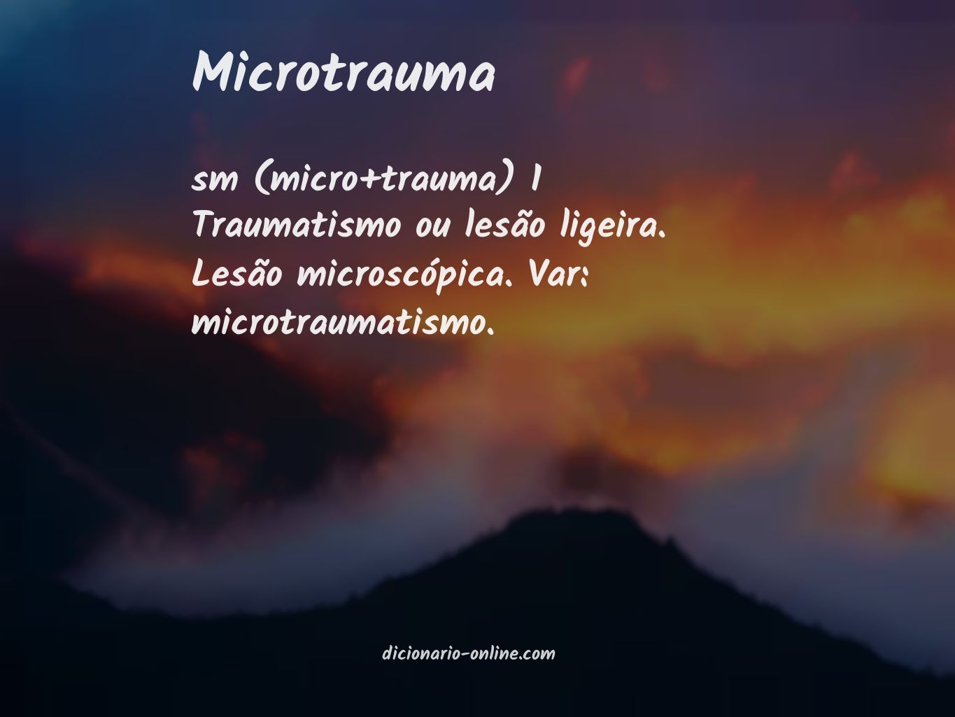 Significado de microtrauma