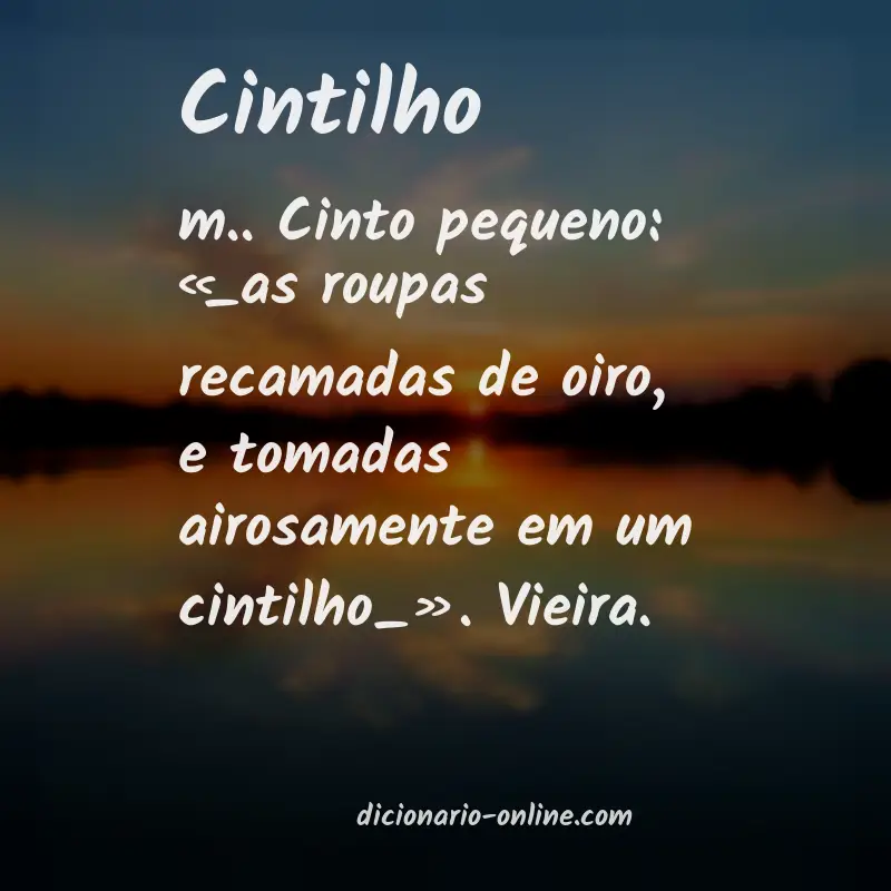 Significado de cintilho