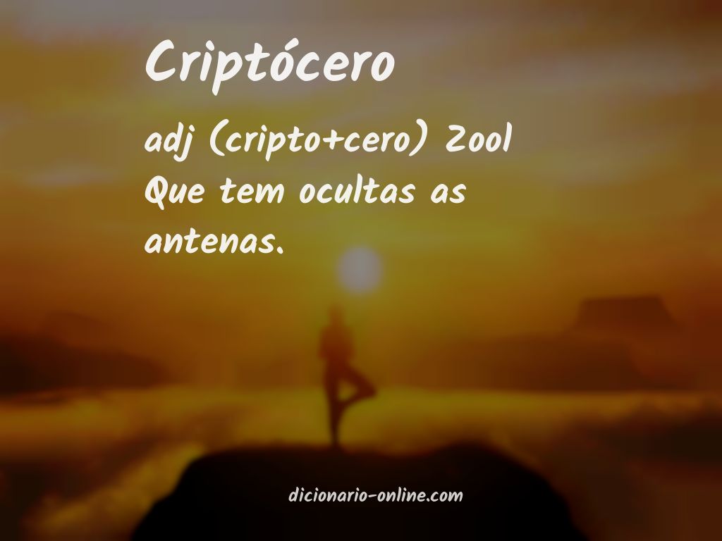 Significado de criptócero