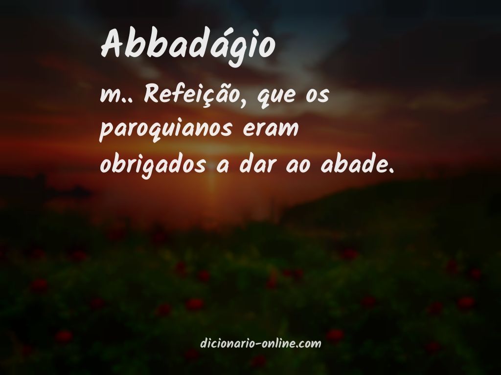 Significado de abbadágio