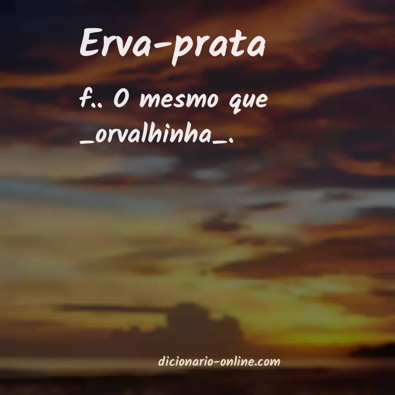 Significado de erva-prata