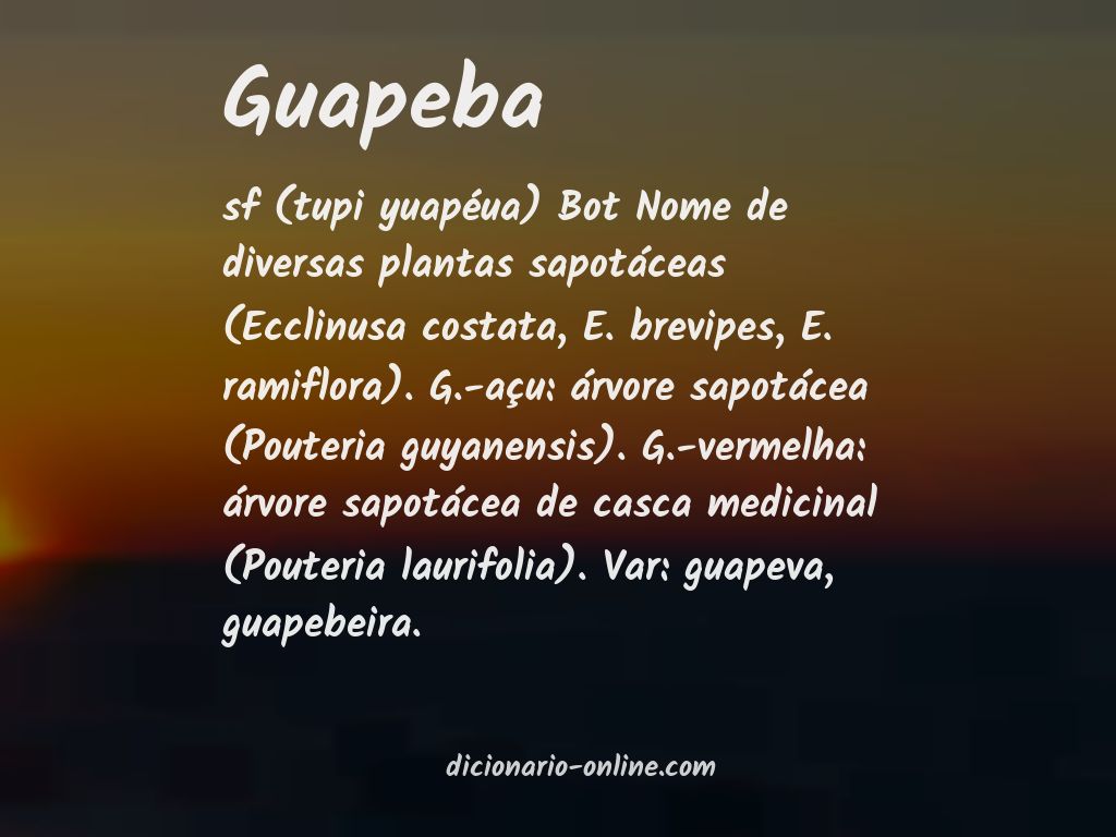 Significado de guapeba