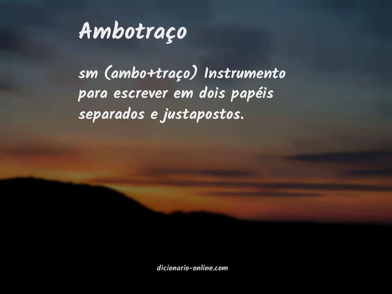 Significado de ambotraço