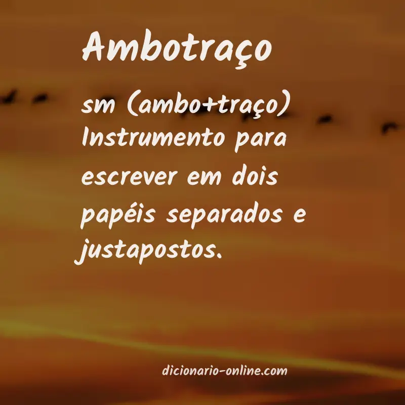 Significado de ambotraço