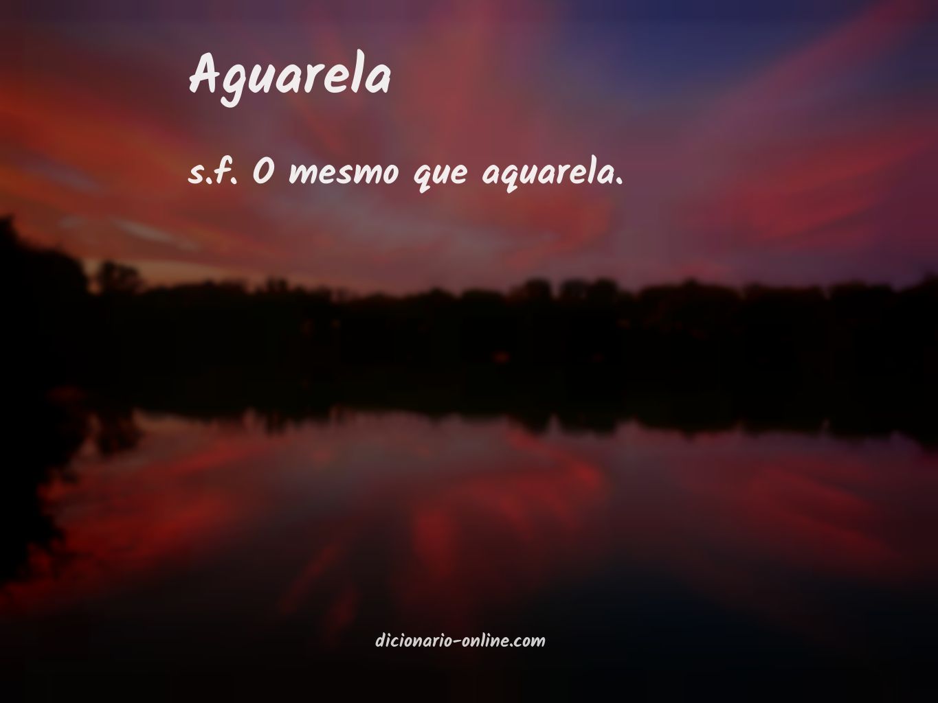 Significado de aguarela