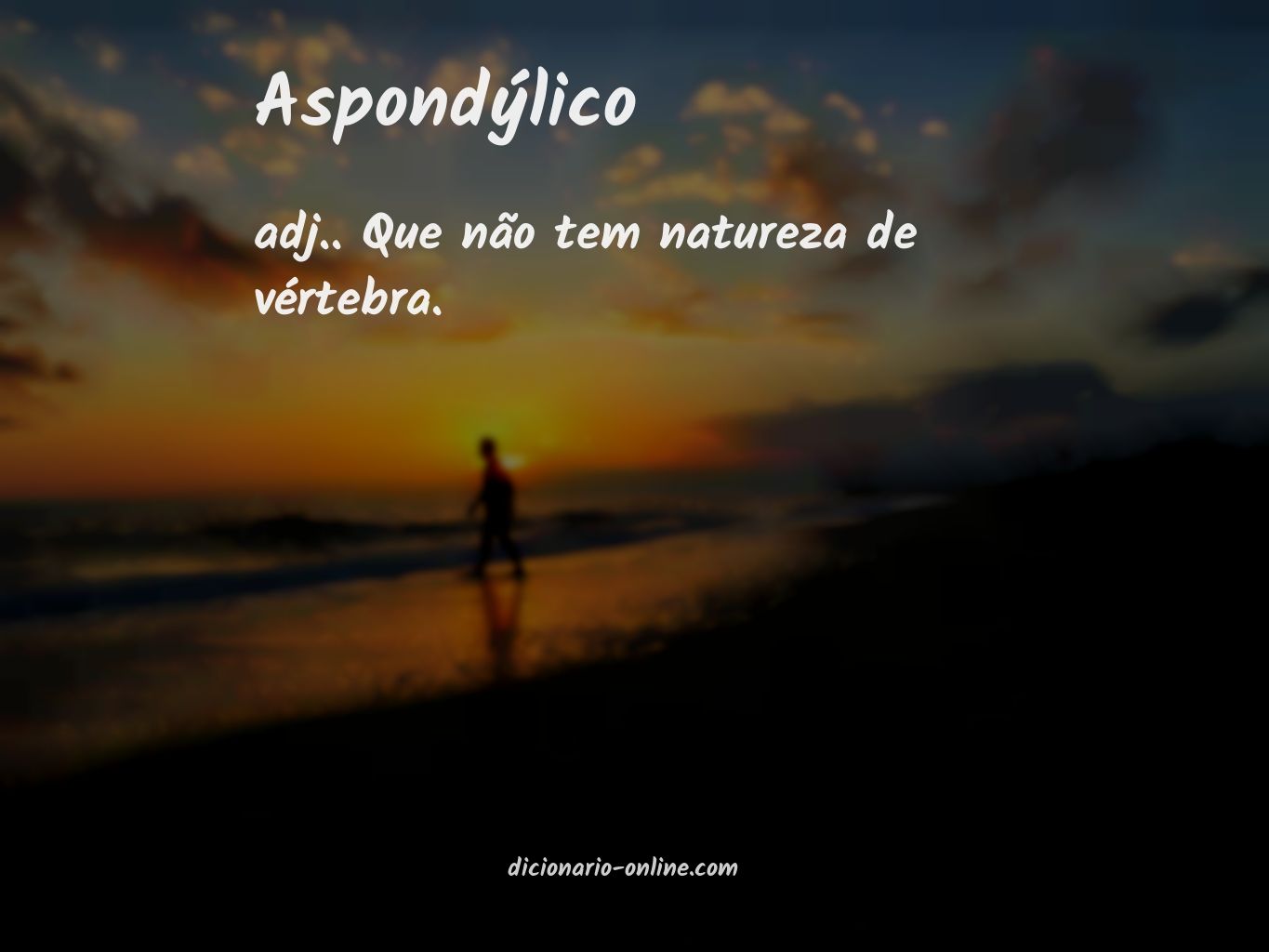 Significado de aspondýlico