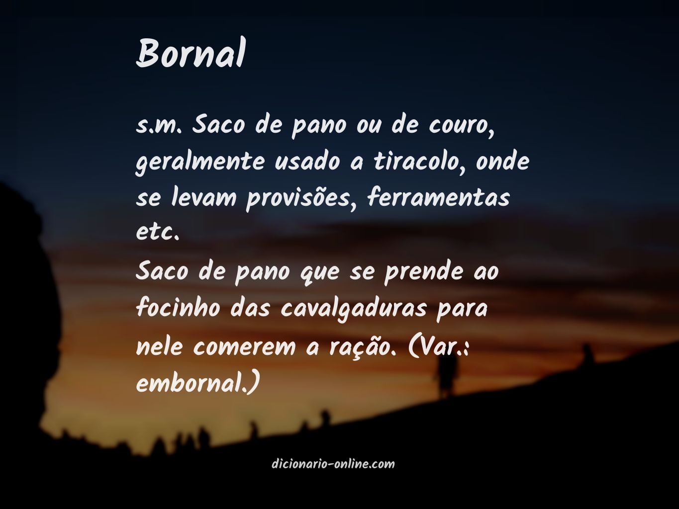 Significado de bornal