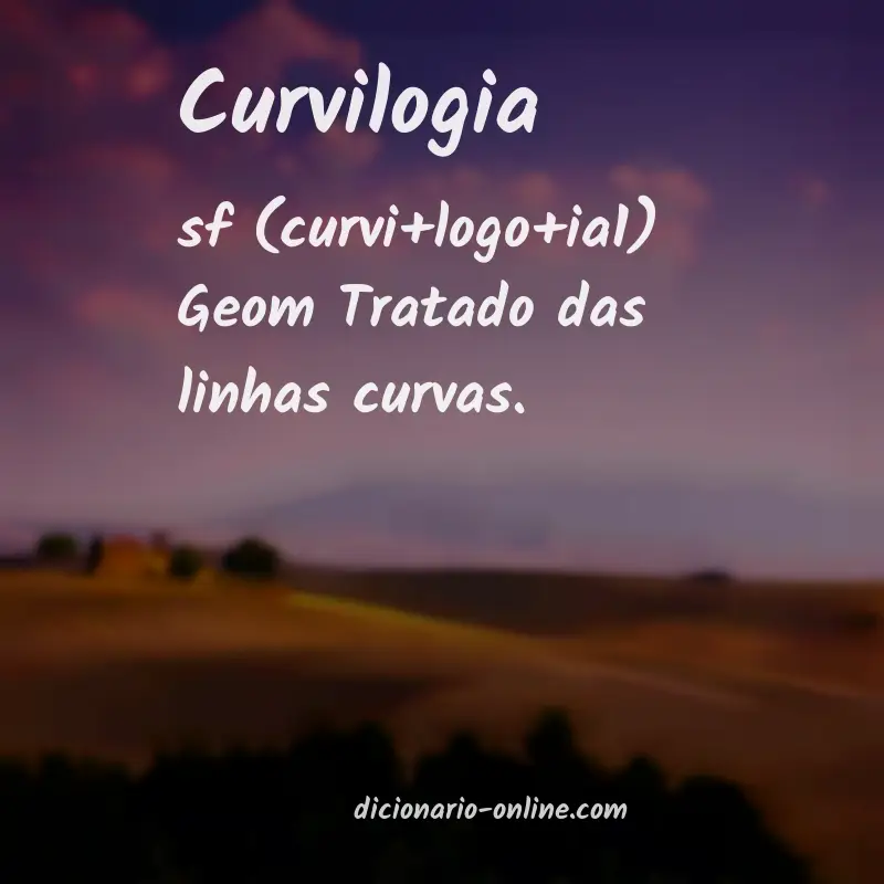 Significado de curvilogia