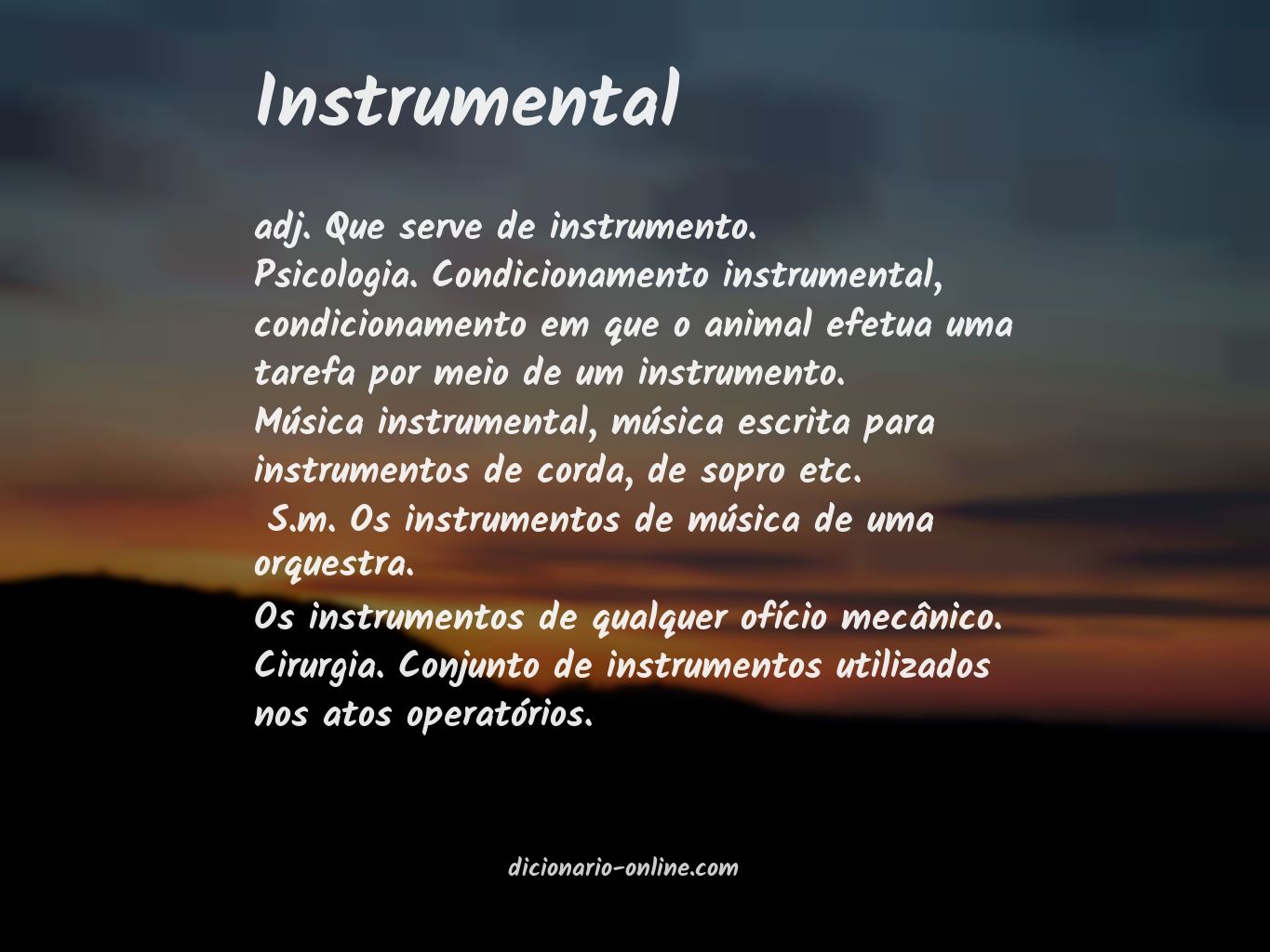 Significado de instrumental