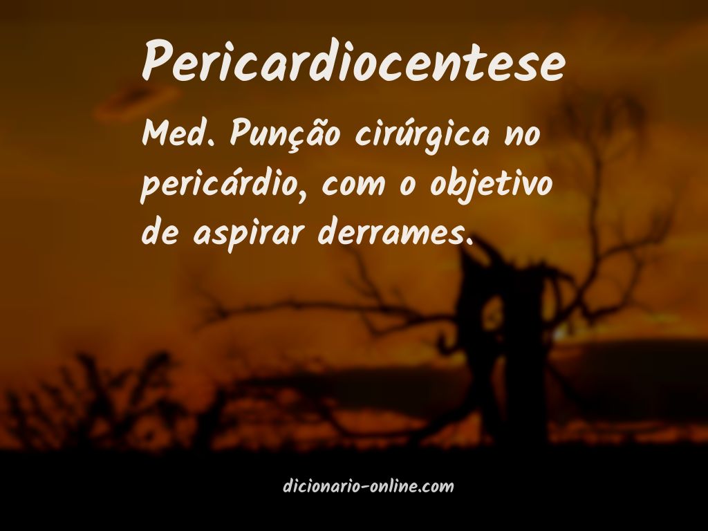 Significado de pericardiocentese