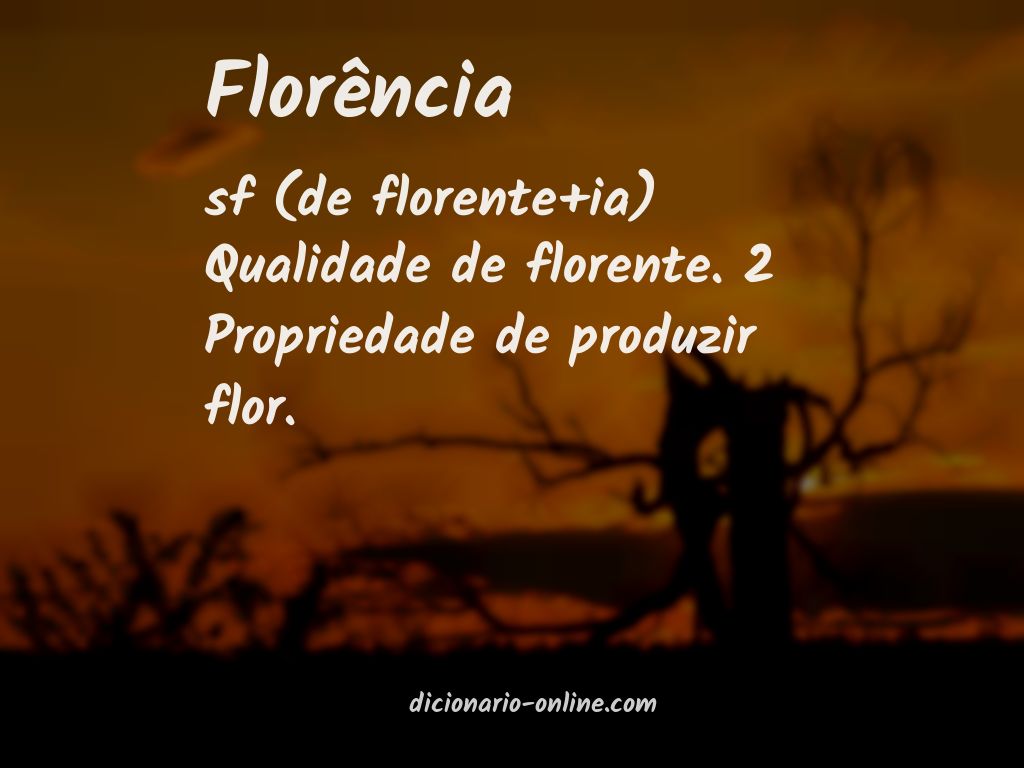 Significado de florência