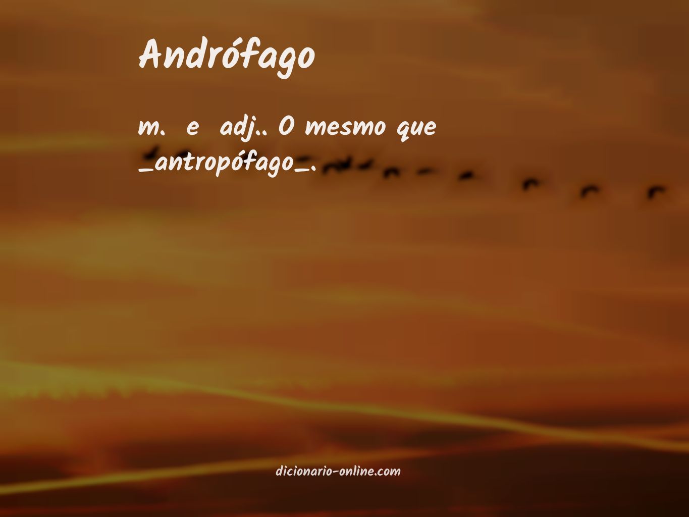 Significado de andrófago