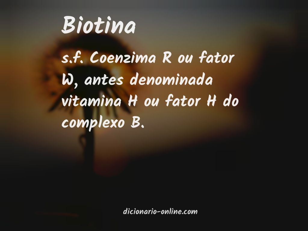 Significado de biotina