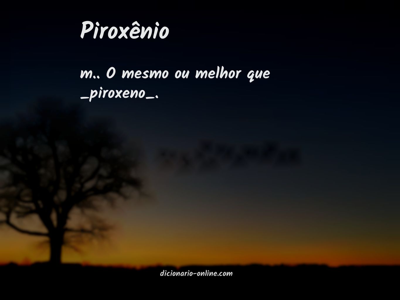 Significado de piroxênio