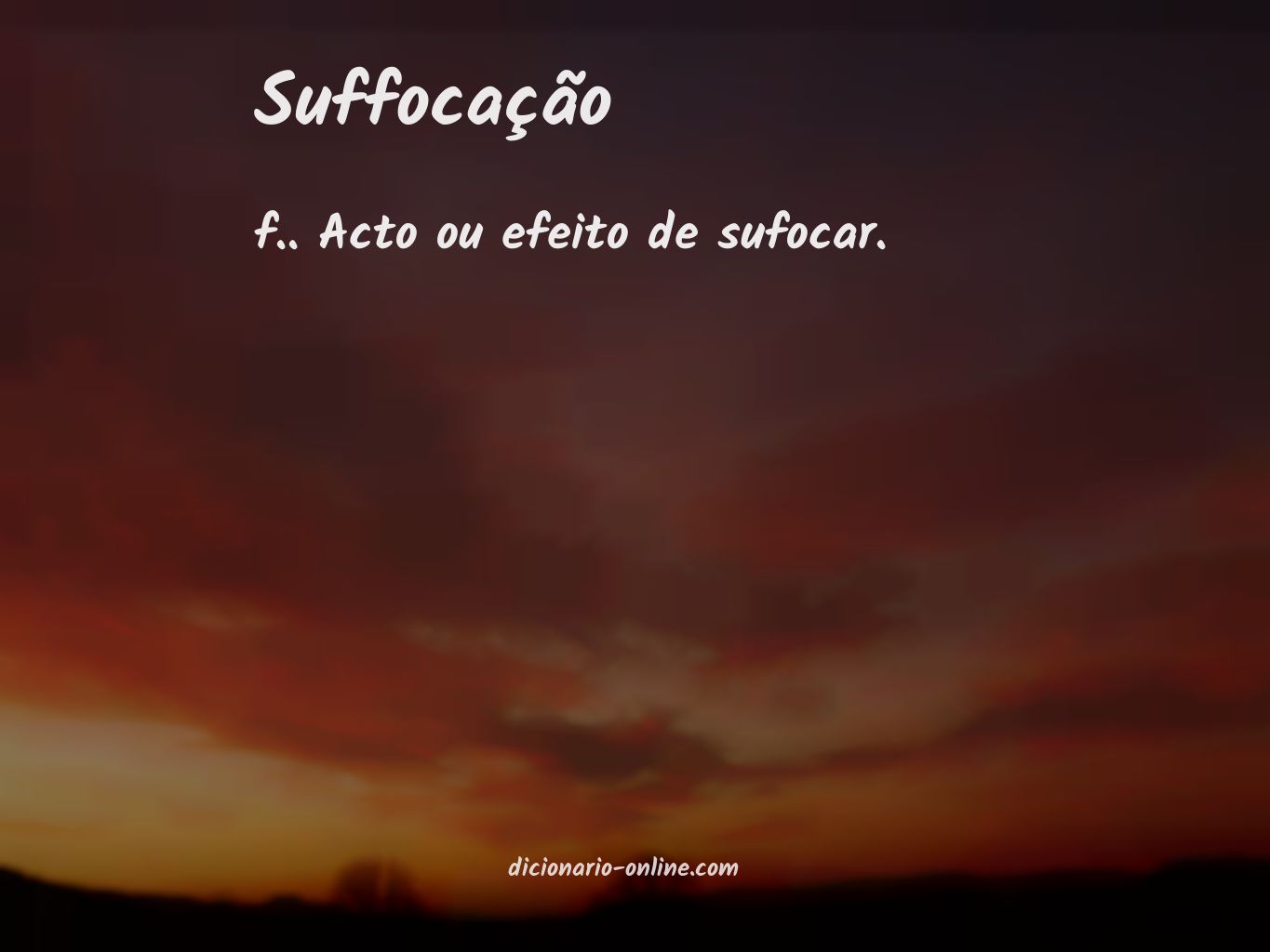 Significado de suffocação