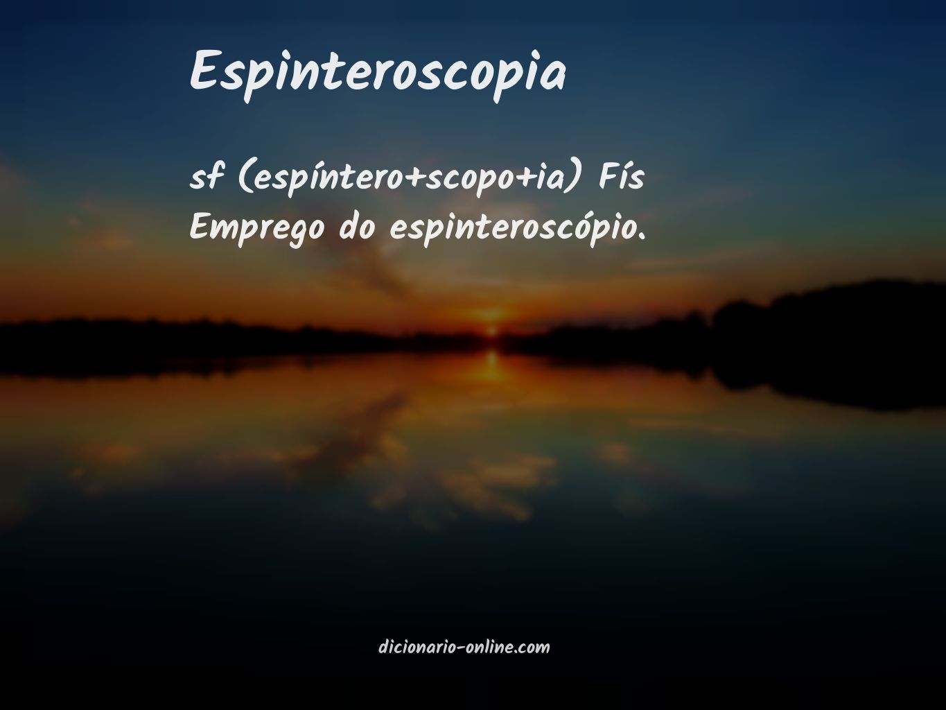 Significado de espinteroscopia