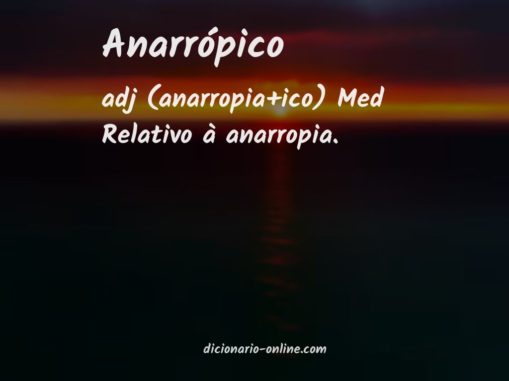 Significado de anarrópico